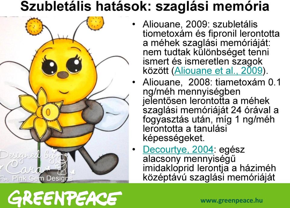 Aliouane, 2008: tiametoxám 0.