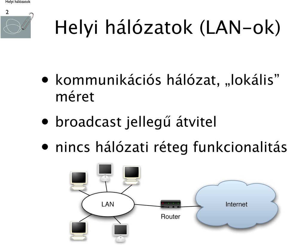broadcast jellegű átvitel nincs