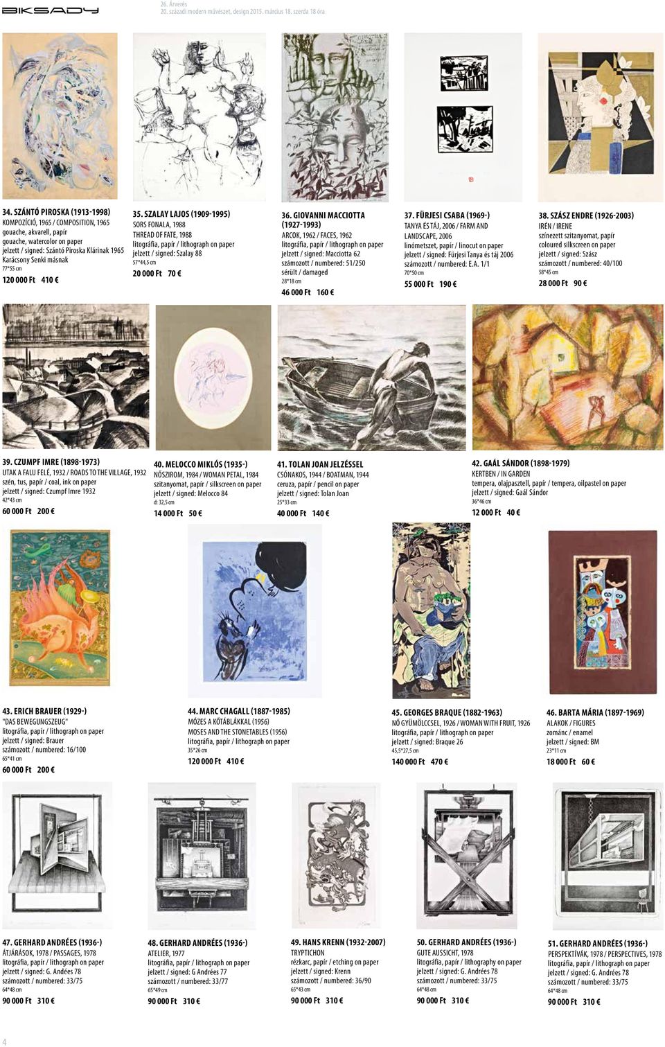 Giovanni Macciotta (1927-1993) Arcok, 1962 / Faces, 1962 jelzett / signed: Macciotta 62 számozott / numbered: 51/250 sérült / damaged 28*18 cm 46 000 Ft 160 37.