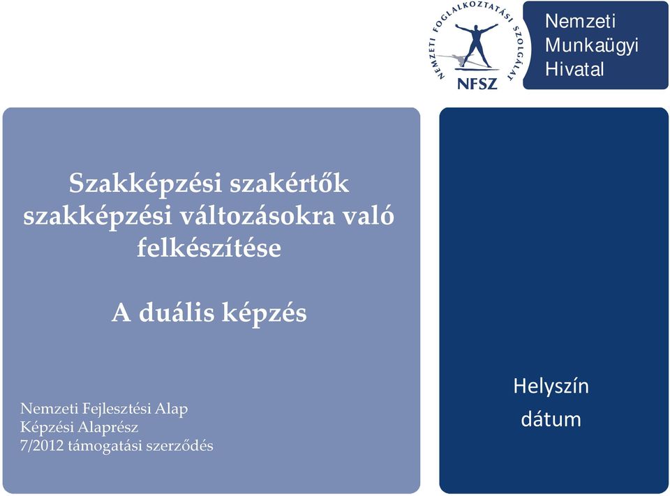 duális képzés Nemzeti Fejlesztési Alap Képzési