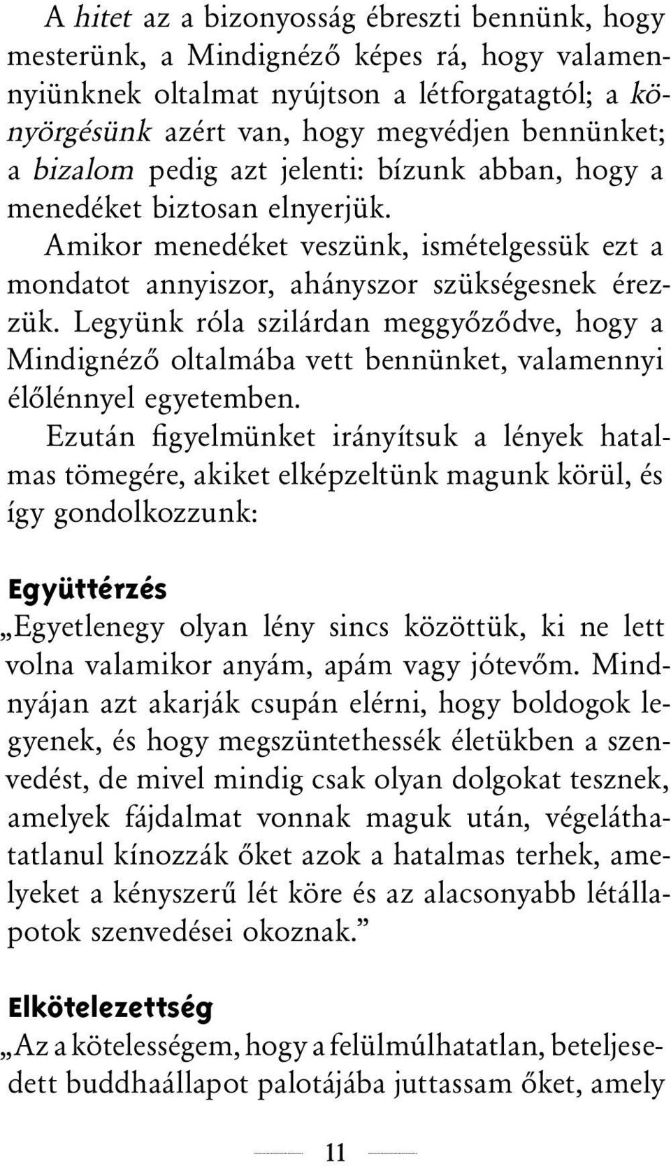 Legyünk róla szilárdan meggyőződve, hogy a Mindignéző oltalmába vett bennünket, valamennyi élőlénnyel egyetemben.