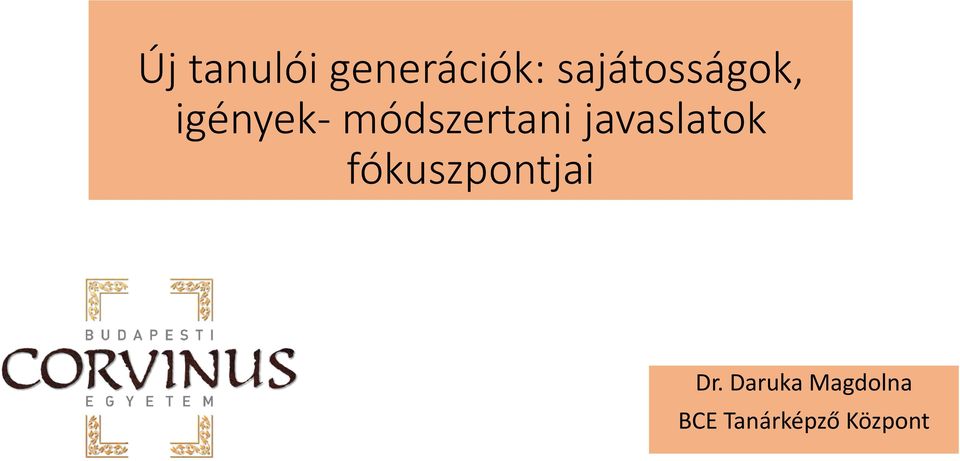 módszertani javaslatok