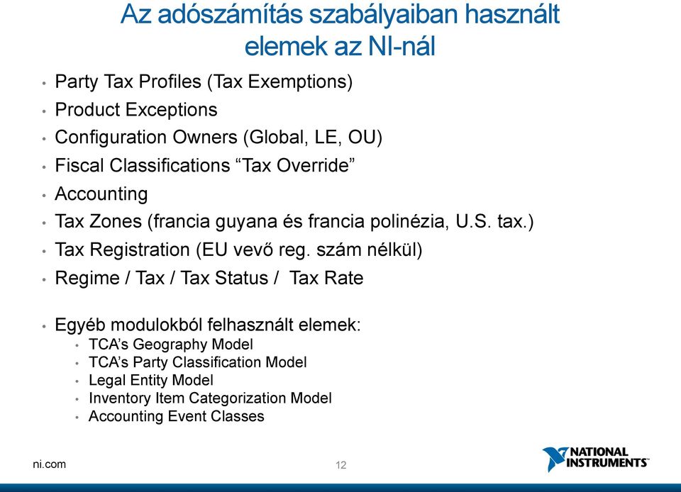 tax.) Tax Registration (EU vevő reg.