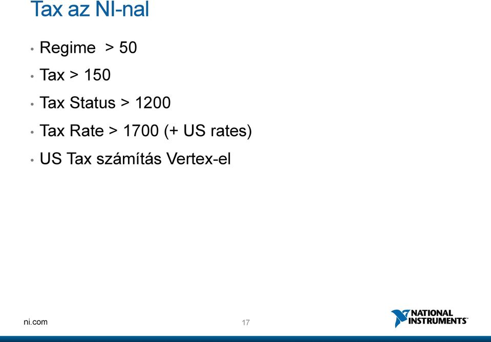 Tax Rate > 1700 (+ US