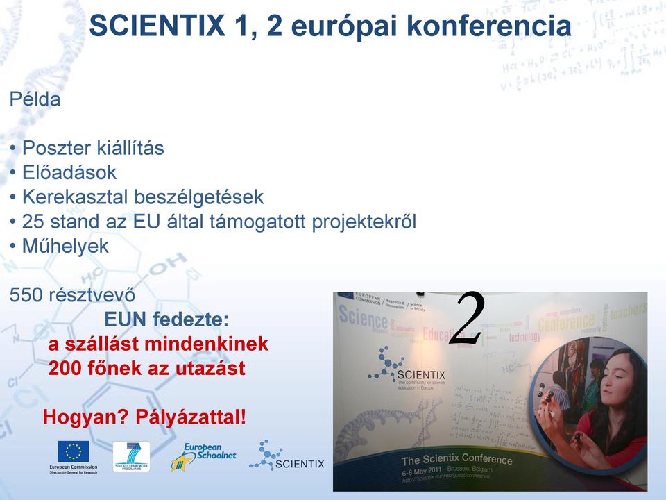 mindenkinek 200 főnek az utazást 2 Hogyan? Pályázattal! Scientix 2 Dr.