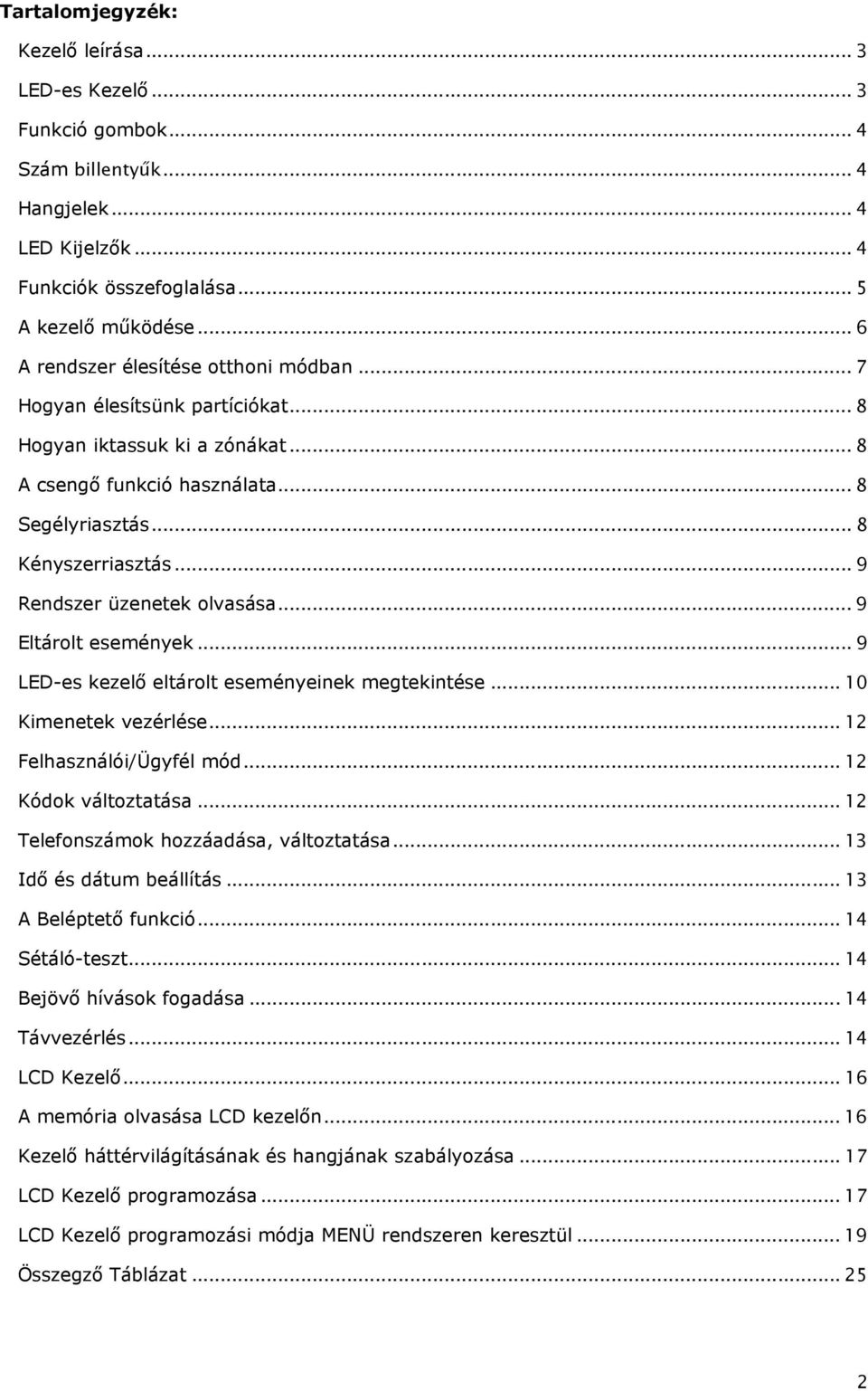 .. 9 URendszer üzenetek olvasásau... 9 UEltárolt eseményeku... 9 ULED-es kezelı eltárolt eseményeinek megtekintéseu... 10 UKimenetek vezérléseu... 12 UFelhasználói/Ügyfél módu.