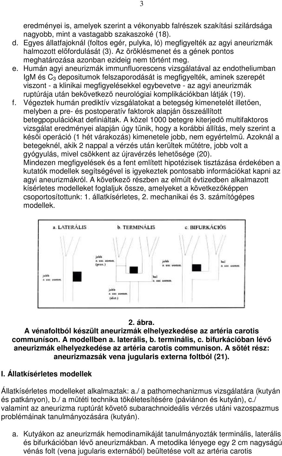 ér, pulyka, ló) megfigyelték az agyi aneurizmák halmozott el