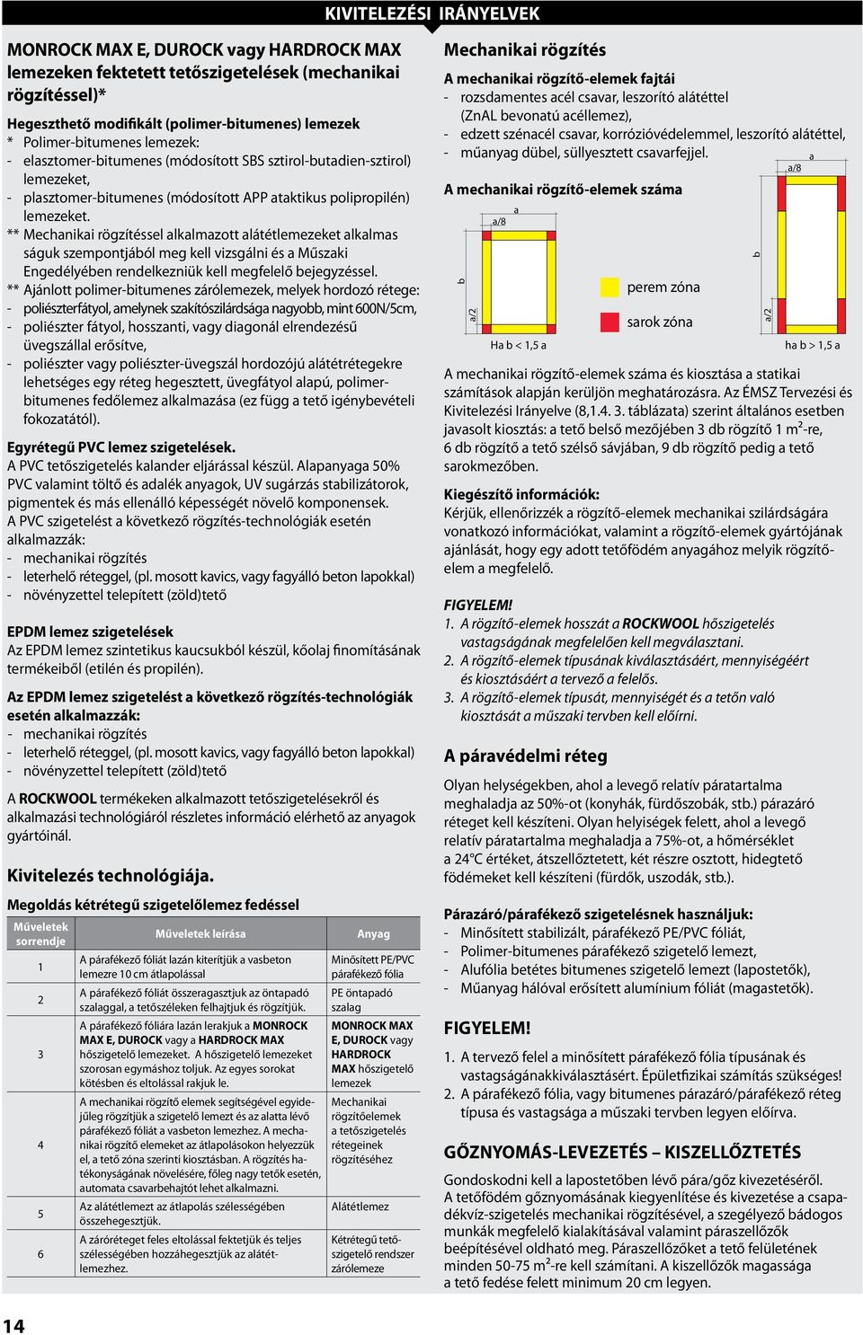 ** Mechanikai rögzítéssel alkalmazott alátétlemezeket alkalmas ságuk szempontjából meg kell vizsgálni és a Műszaki Engedélyében rendelkezniük kell megfelelő bejegyzéssel.