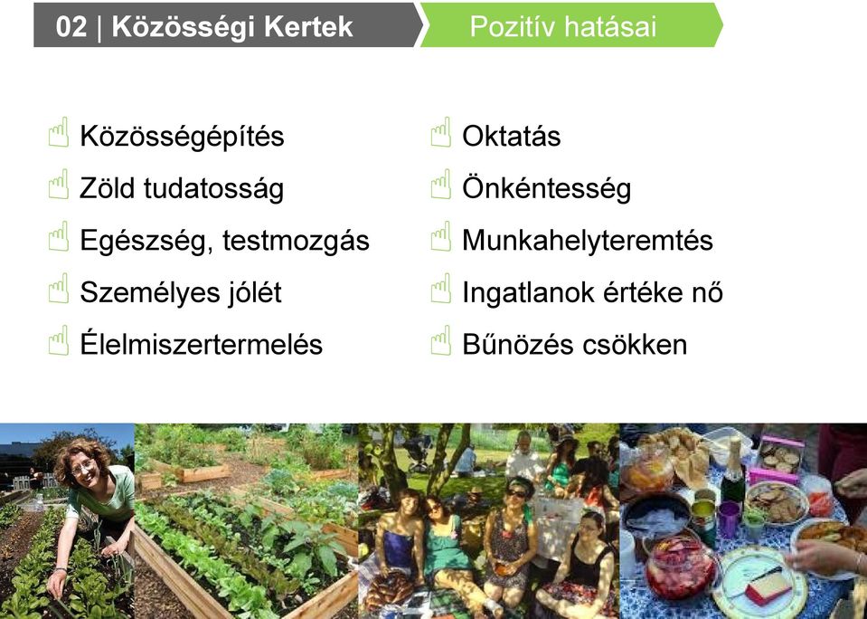 Élelmiszertermelés Pozitív hatásai Oktatás