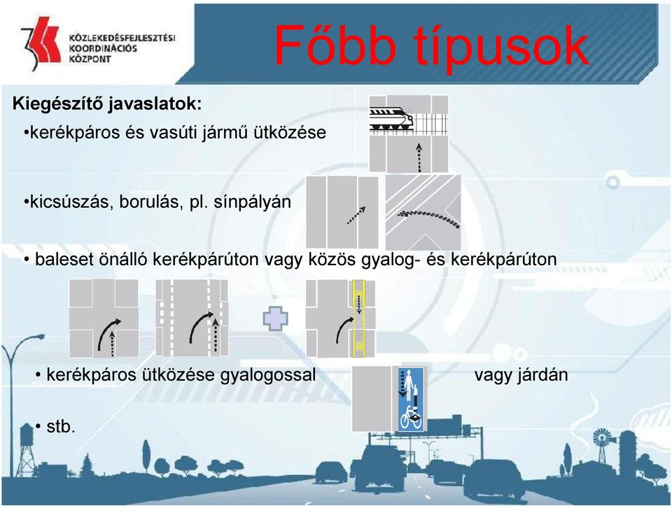 sínpályán baleset önálló kerékpárúton vagy közös