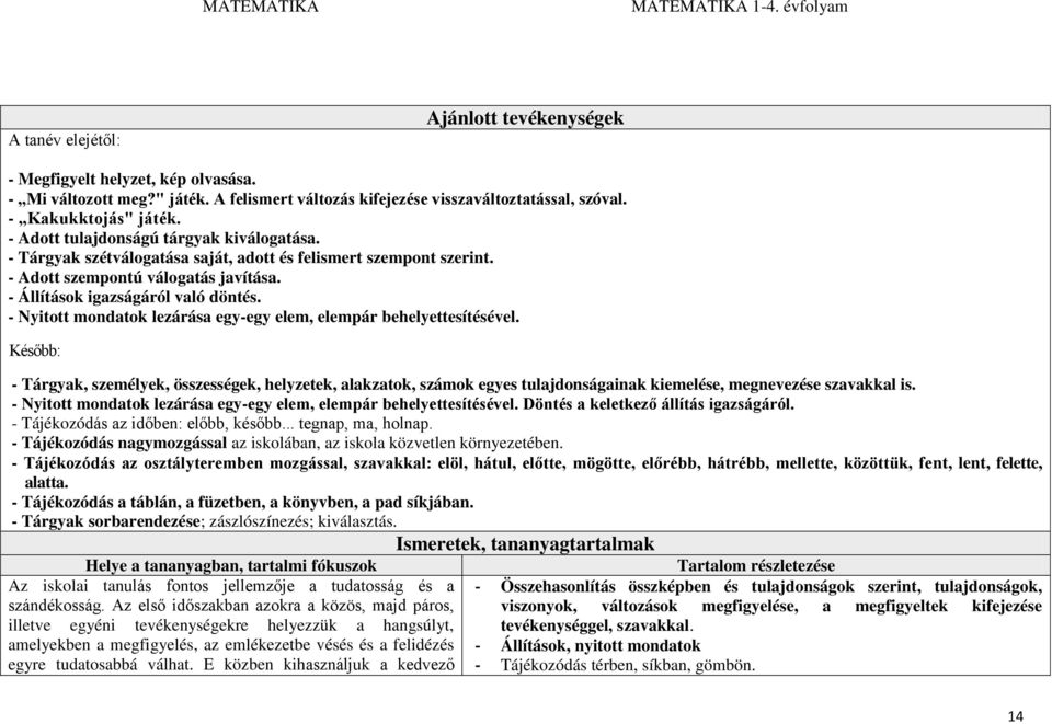 - Nyitott mondatok lezárása egy-egy elem, elempár behelyettesítésével.