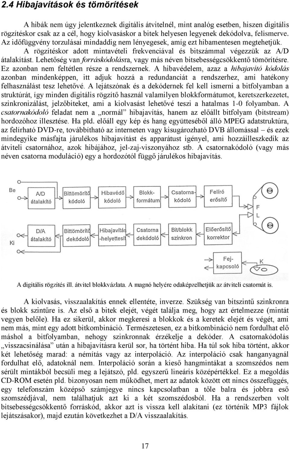 Lehetőség van forráskódolásra, vagy más néven bitsebességcsökkentő tömörítésre. Ez azonban nem feltétlen része a rendszernek.