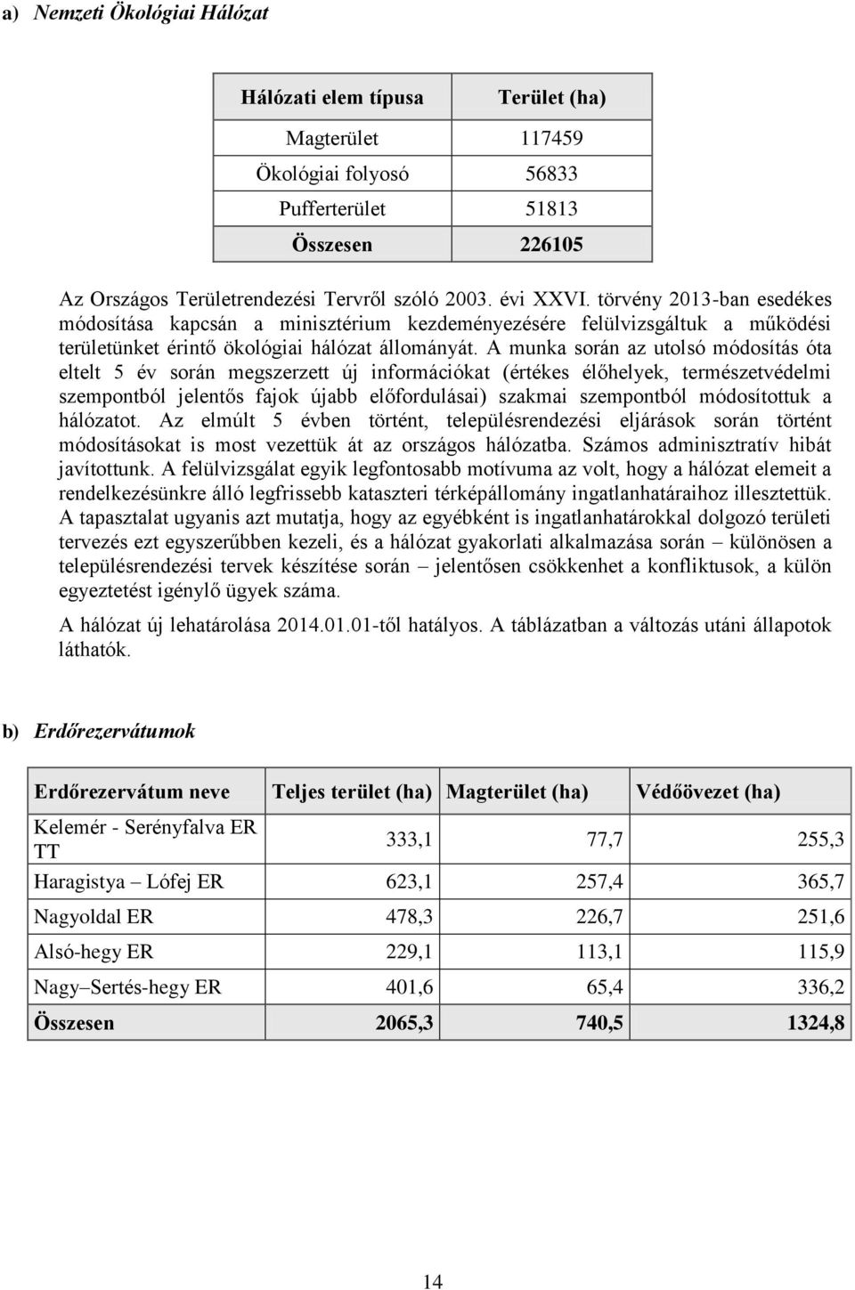 A munka során az utolsó módosítás óta eltelt 5 év során megszerzett új információkat (értékes élőhelyek, természetvédelmi szempontból jelentős fajok újabb előfordulásai) szakmai szempontból