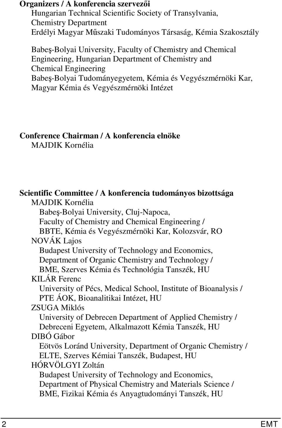 17 th International Conference on Chemistry. XVII. Nemzetközi  Vegyészkonferencia - PDF Ingyenes letöltés