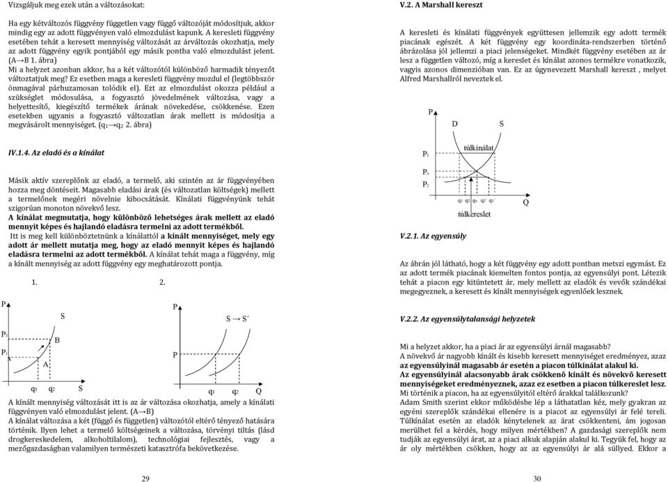 ábra) Mi a helyzet azonban akkor, ha a két változótól különböző harmadik tényezőt változtatjuk meg? Ez esetben maga a keresleti függvény mozdul el (legtöbbször önmagával párhuzamosan tolódik el).