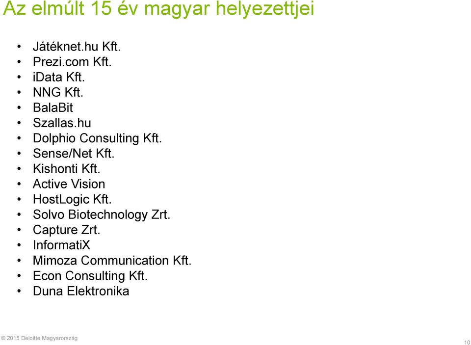 Active Vision HostLogic Kft. Solvo Biotechnology Zrt. Capture Zrt.