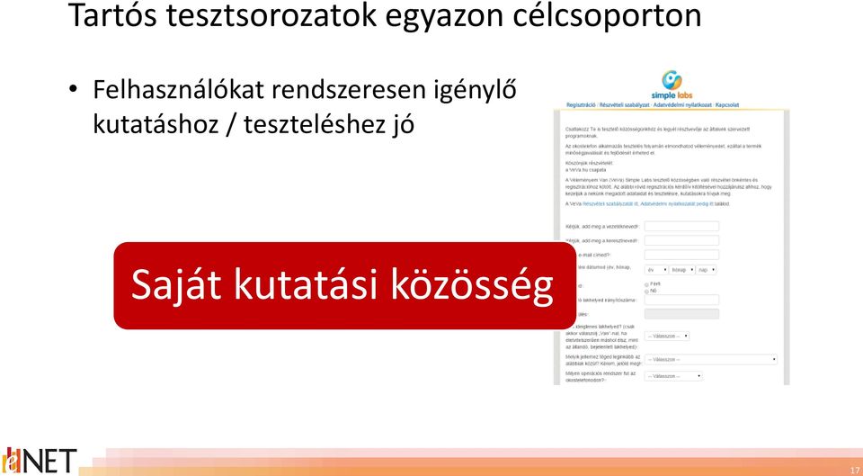 rendszeresen igénylő kutatáshoz /