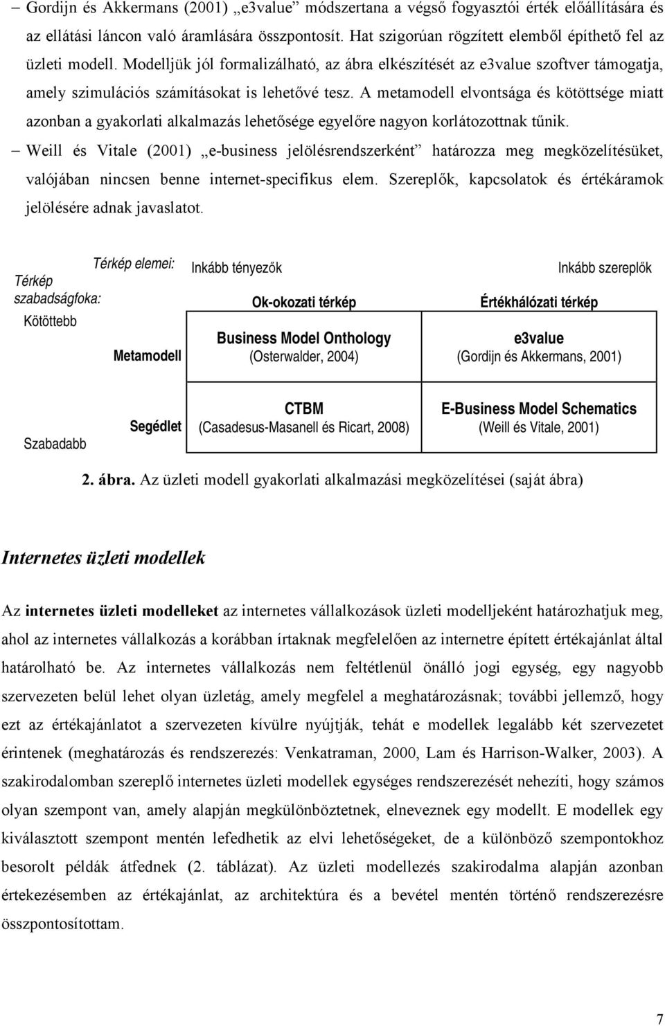 A metamodell elvontsága és kötöttsége miatt azonban a gyakorlati alkalmazás lehetősége egyelőre nagyon korlátozottnak tűnik.