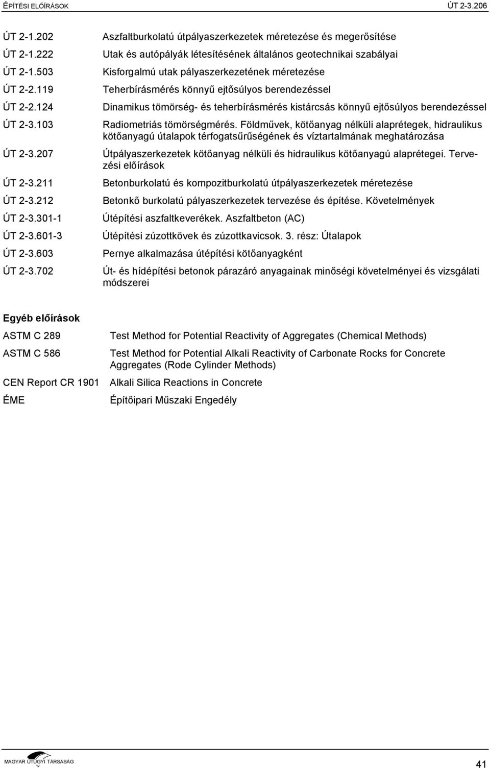 könnyű ejtősúlyos berendezéssel Dinamikus tömörség- és teherbírásmérés kistárcsás könnyű ejtősúlyos berendezéssel Radiometriás tömörségmérés.