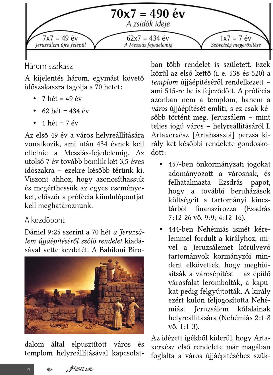 Viszont ahhoz, hogy azonosíthassuk és megérthessük az egyes eseményeket, először a prófécia kiindulópontját kell meghatároznunk. A kezdőpont ban több rendelet is születet. Ezek közül az első kető (i.