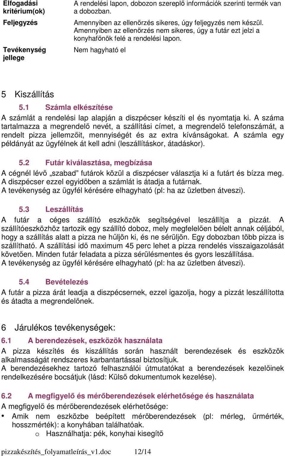 1 Számla elkészítése A számlát a rendelési lap alapján a diszpécser készíti el és nyomtatja ki.