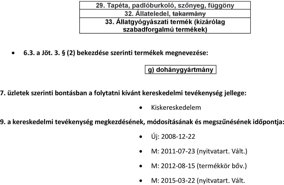 Állatgyógyászati termék (kizárólag szabadforgalmú termékek) g)