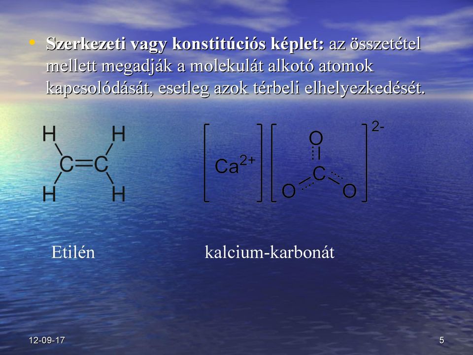 alkotó atomok kapcsolódását, esetleg azok