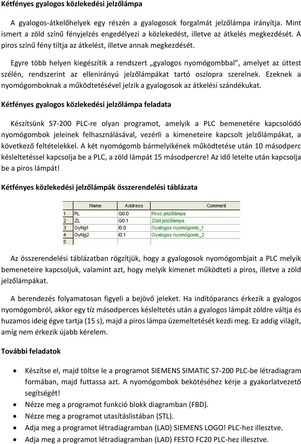 Egyre több helyen kiegészítik a rendszert gyalogos nyomógombbal, amelyet az úttest szélén, rendszerint az ellenirányú jelzőlámpákat tartó oszlopra szerelnek.