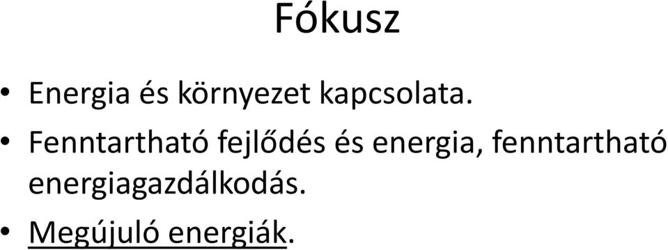 Fenntartható fejlődés és