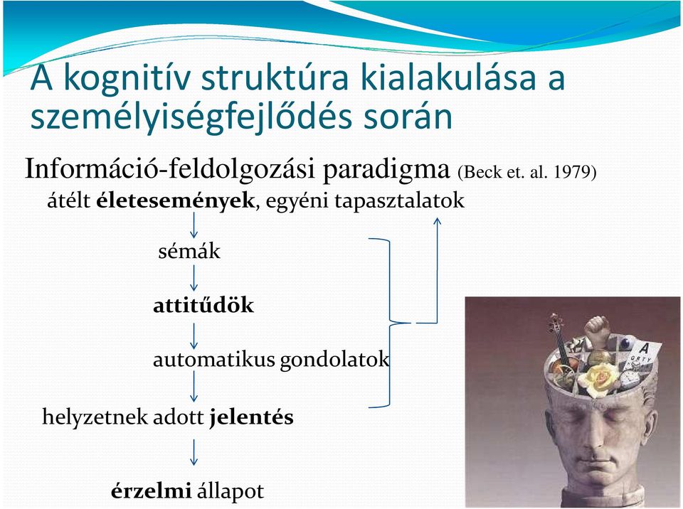 1979) átélt életesemények, egyéni tapasztalatok sémák