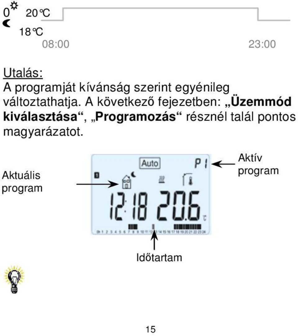A következő fejezetben: Üzemmód kiválasztása,
