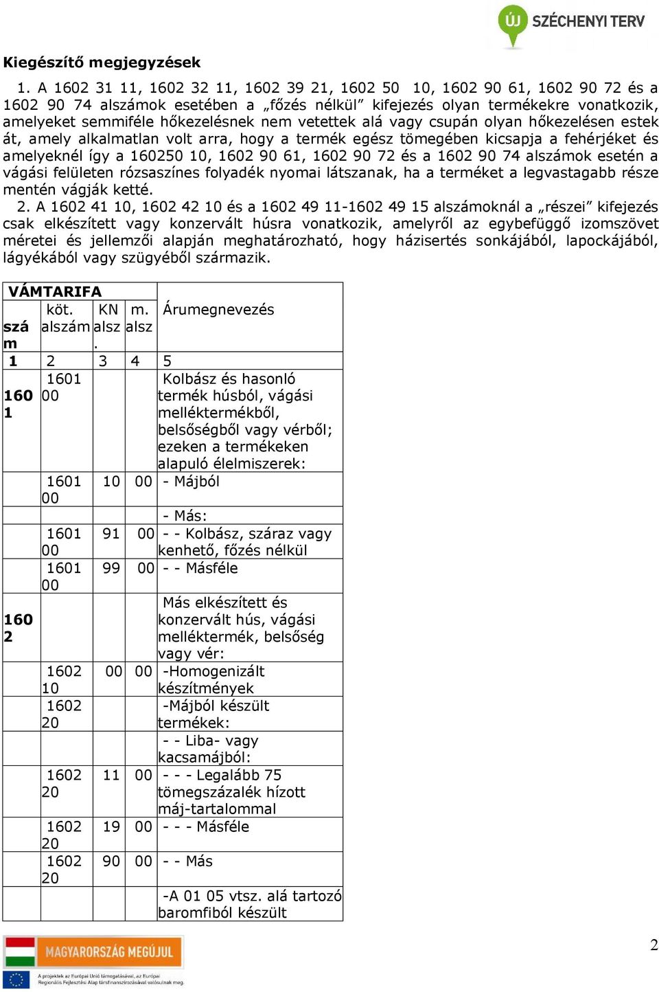 vagy csupán olyan hőkezelésen estek át, amely alkalmatlan volt arra, hogy a termék egész tömegében kicsapja a fehérjéket és amelyeknél így a 160250, 1602 61, 1602 72 és a 1602 74 alszámok esetén a