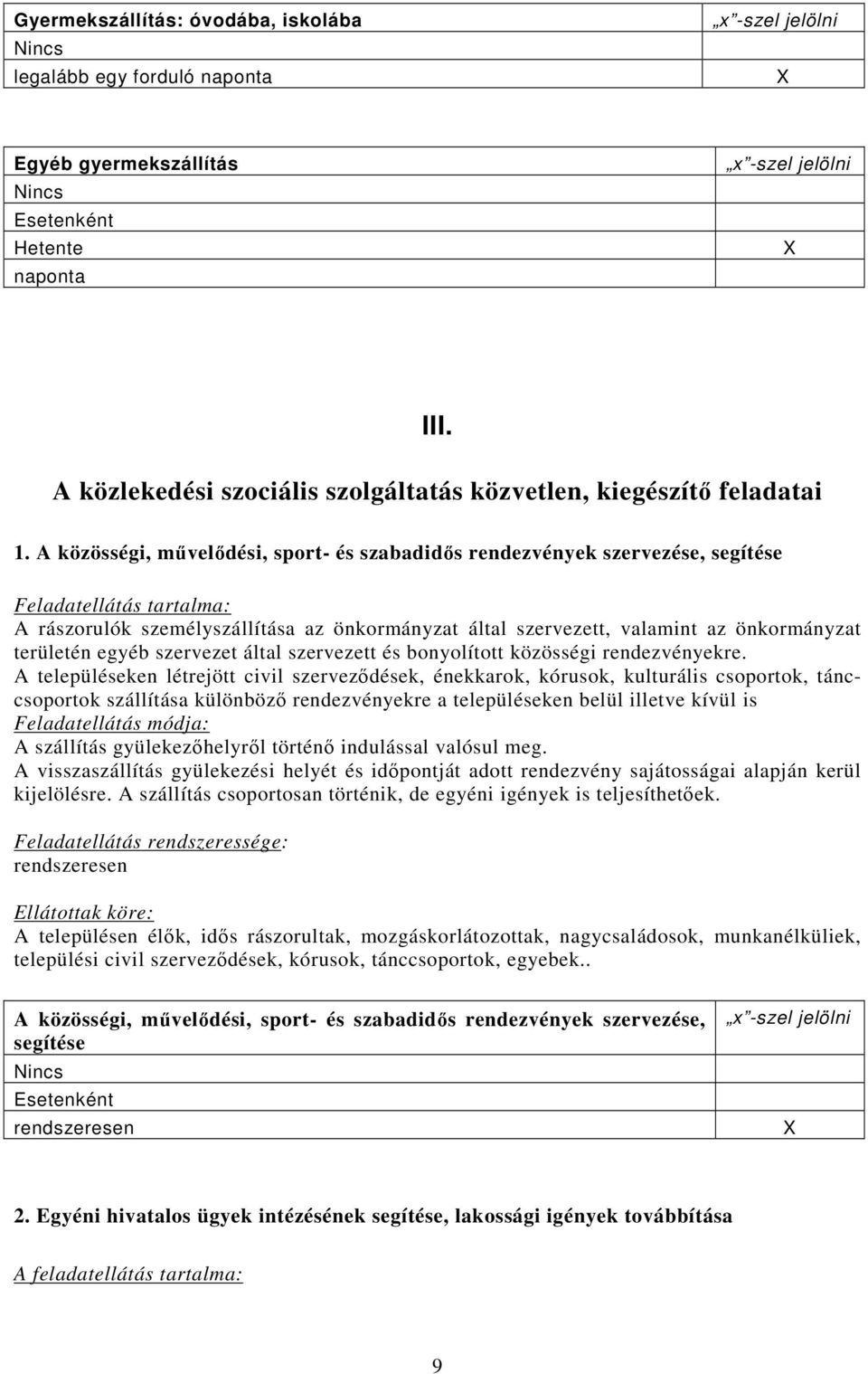területén egyéb szervezet által szervezett és bonyolított közösségi rendezvényekre.