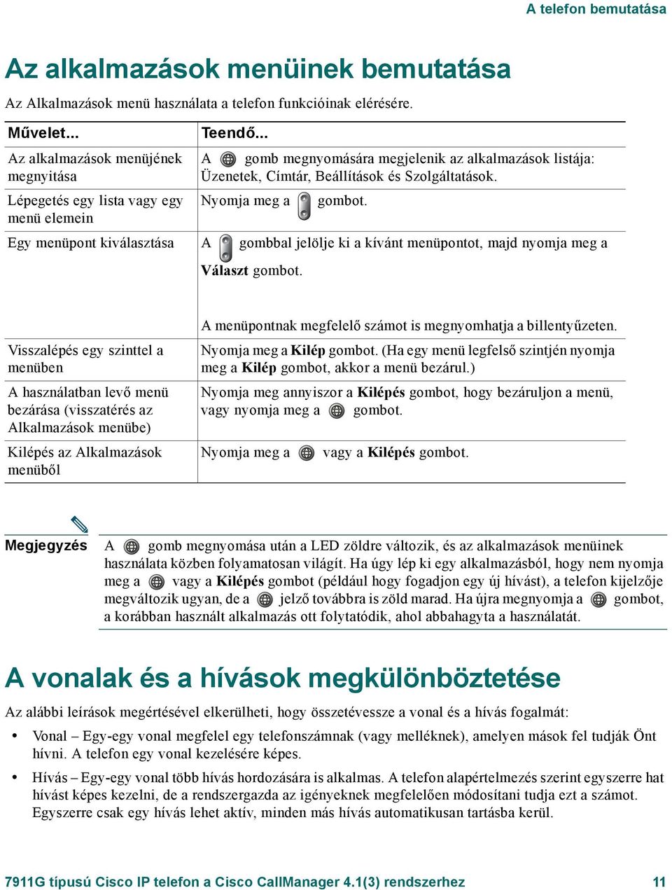 menü elemein Egy menüpont kiválasztása A gombbal jelölje ki a kívánt menüpontot, majd nyomja meg a Választ gombot.