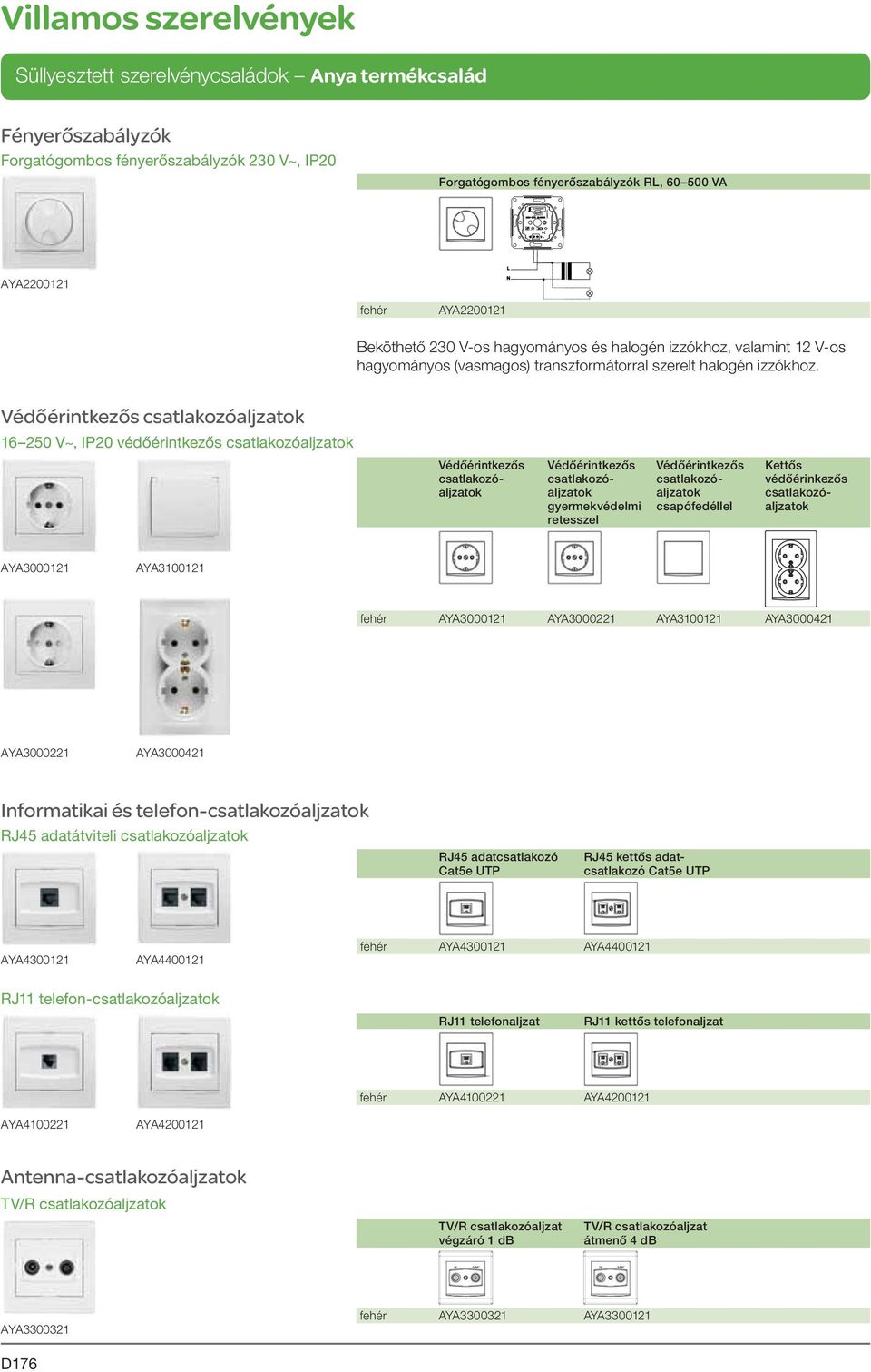 Védőérintkezős csatlakozóaljzatok 16 250 V~, IP20 védőérintkezős csatlakozóaljzatok Védőérintkezős csatlakozóaljzatok Védőérintkezős csatlakozóaljzatok gyermekvédelmi retesszel Védőérintkezős