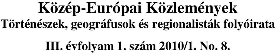 regionalisták folyóirata III.
