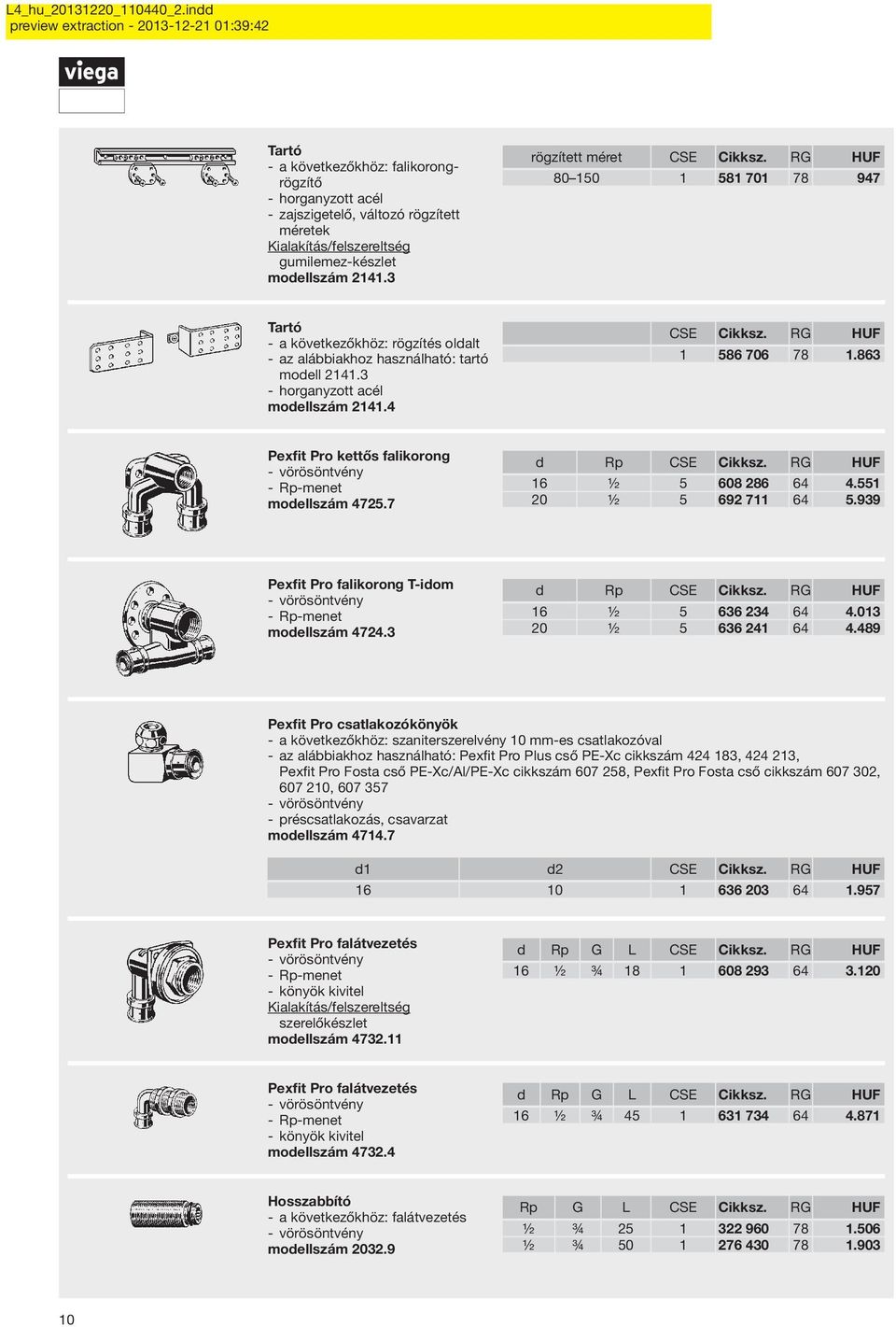 863 Pexfit Pro kettős falikorong vörösöntvény Rp-menet modellszám 4725.7 d Rp CSE Cikksz. RG HUF 16 ½ 5 608 286 64 4.551 20 ½ 5 692 711 64 5.