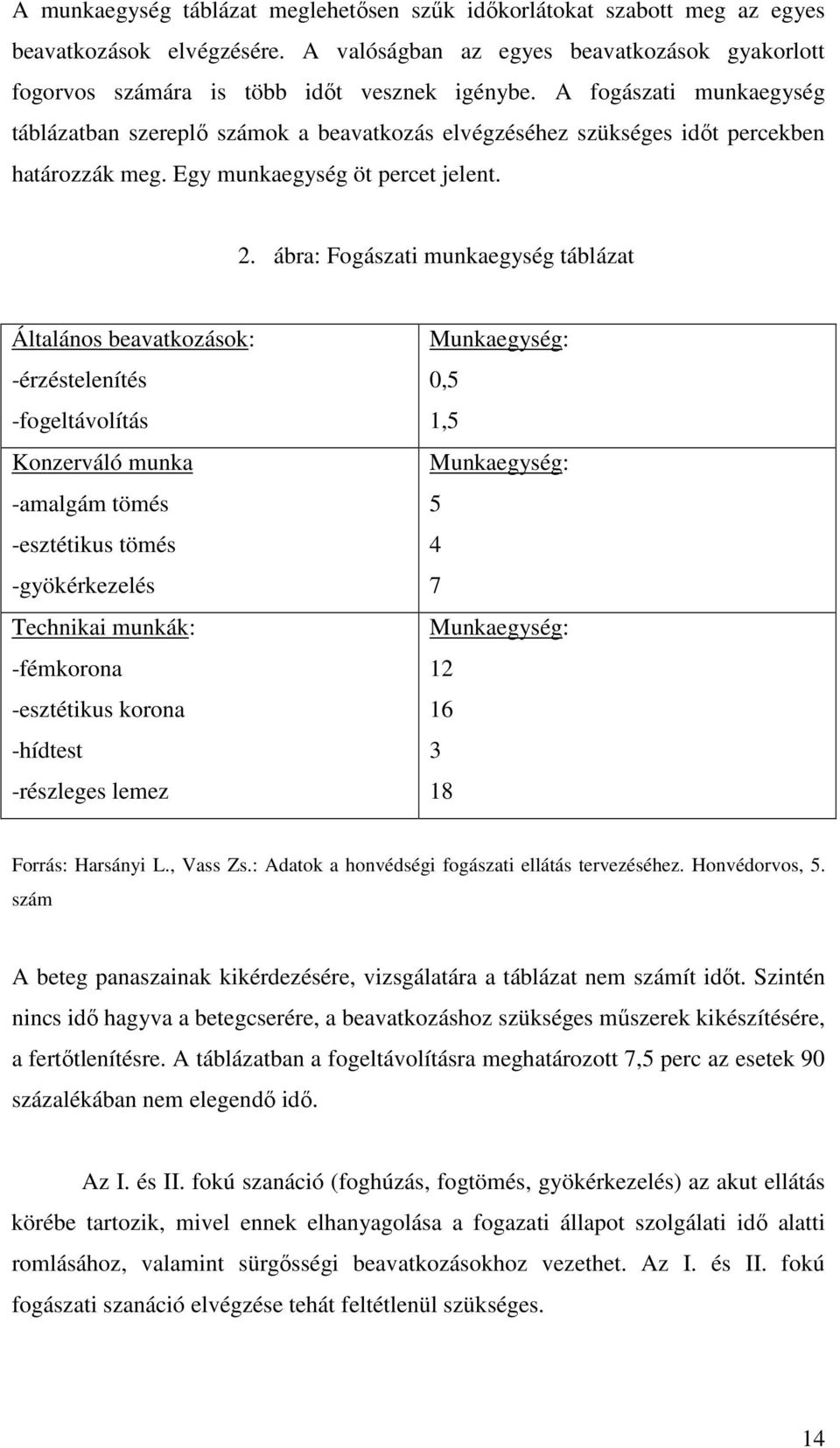 ábra: Fogászati munkaegység táblázat Általános beavatkozások: -érzéstelenítés -fogeltávolítás Konzerváló munka -amalgám tömés -esztétikus tömés -gyökérkezelés Technikai munkák: -fémkorona -esztétikus