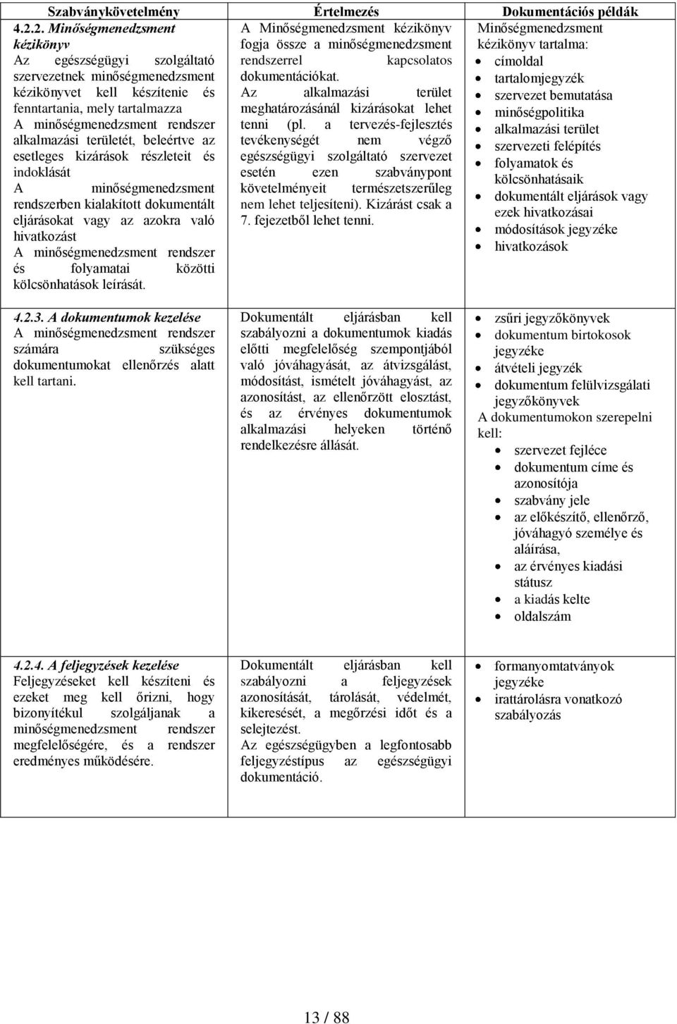 kézikönyvet kell készítenie és Az alkalmazási terület fenntartania, mely tartalmazza meghatározásánál kizárásokat lehet A minőségmenedzsment rendszer tenni (pl.