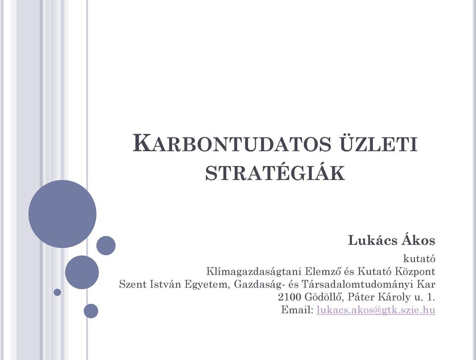 István Egyetem, Gazdaság- és Társadalomtudományi Kar