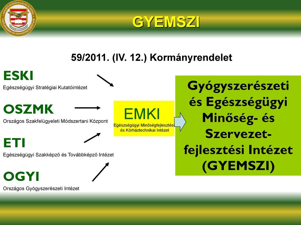 Gyógyszerészeti Intézet 59/2011. (IV. 12.