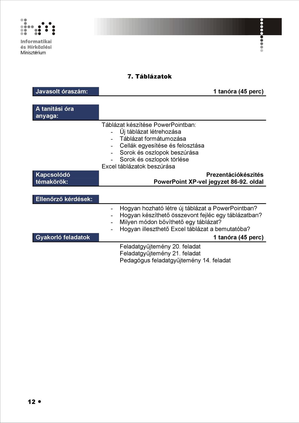 oldal - Hogyan hozható létre új táblázat a PowerPointban? - Hogyan készíthető összevont fejléc egy táblázatban?