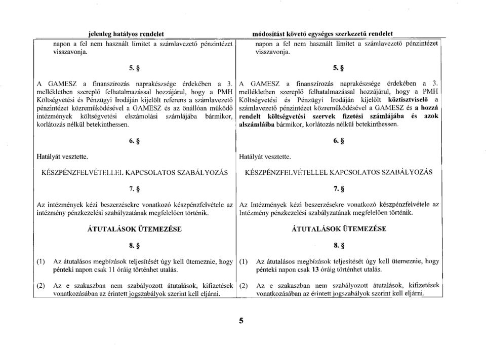 intézmények költségvetési elszámolási számlájába bármikor, korlátozás nélkül betekinthessen. Hatályát vesztette. 6.