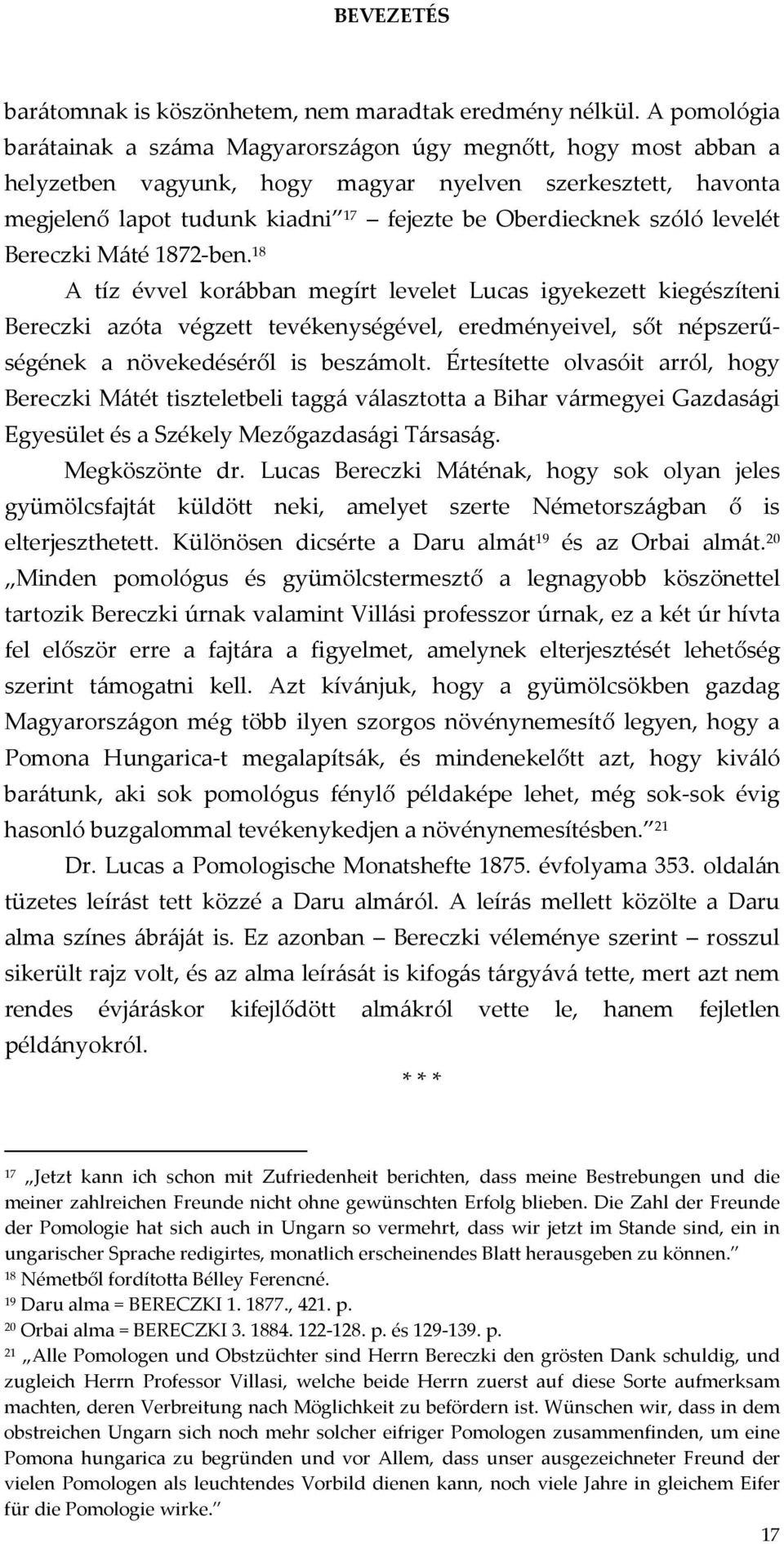 szóló levelét Bereczki Máté 1872-ben.