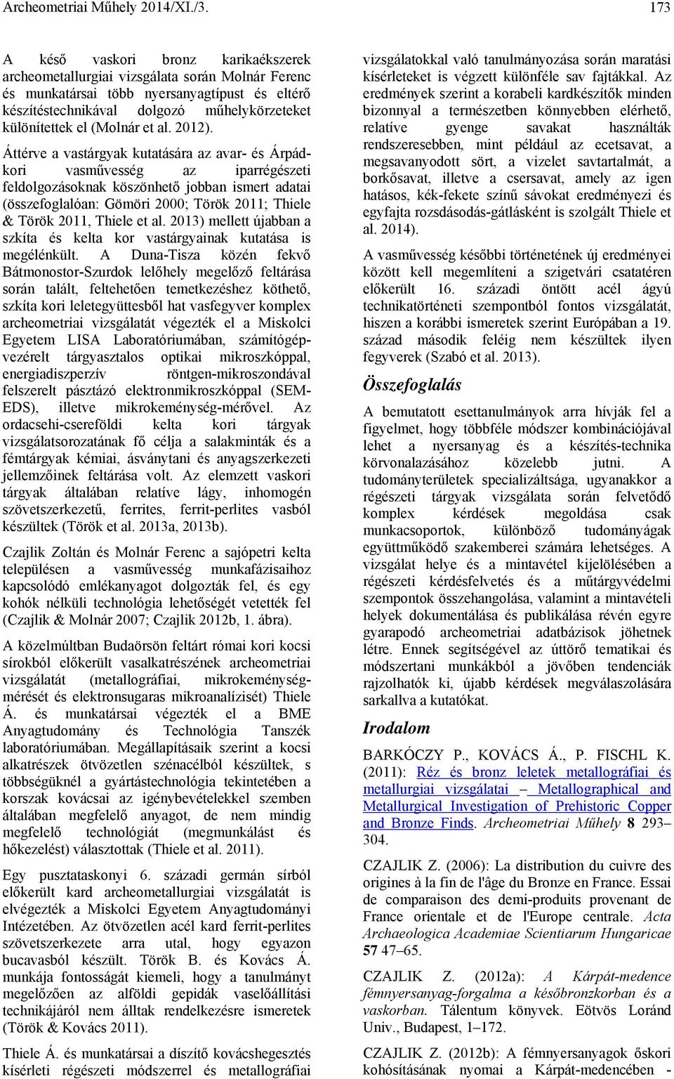 (Molnár et al. 2012).