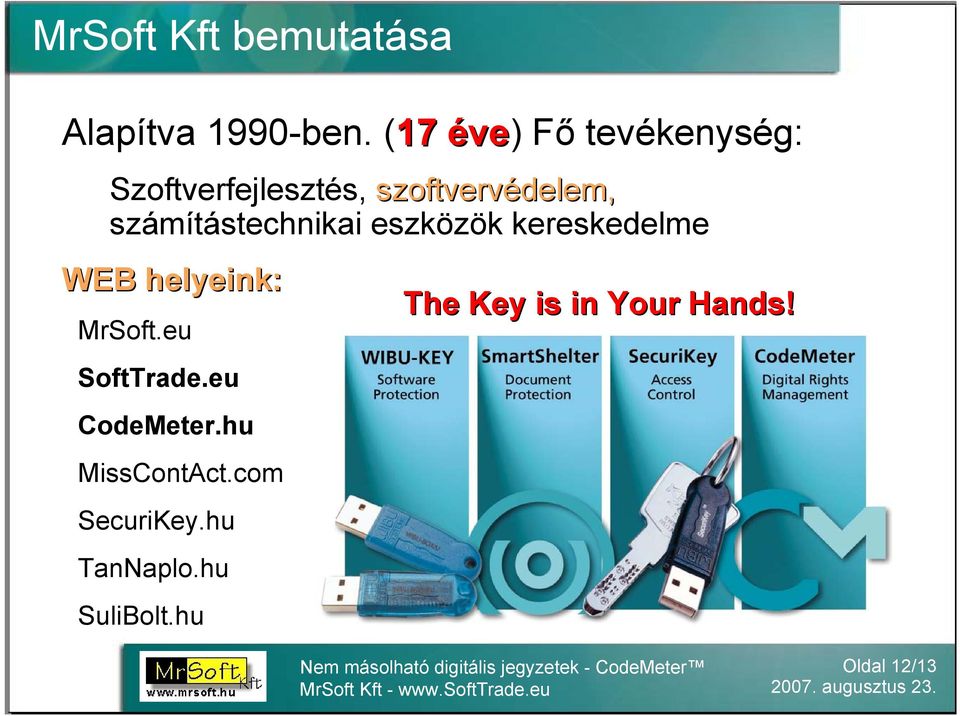 számítástechnikai eszközök kereskedelme WEB helyeink: MrSoft.