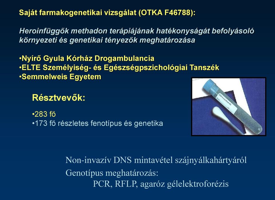 Személyiség- és Egészségpszichológiai Tanszék Semmelweis Egyetem Résztvevők: 283 fő 173 fő részletes