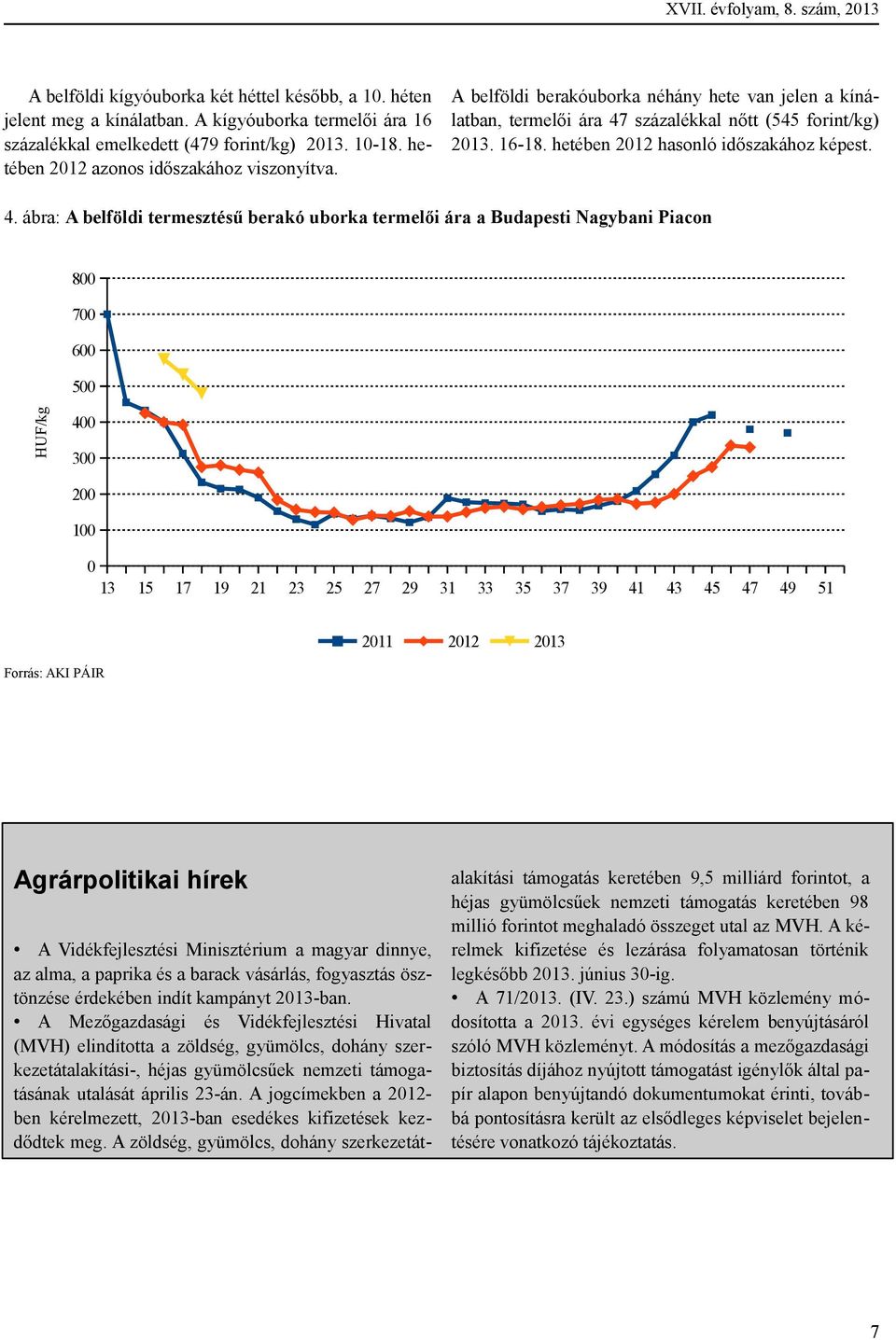 hetében 2012 hasonló időszakához képest. 4.