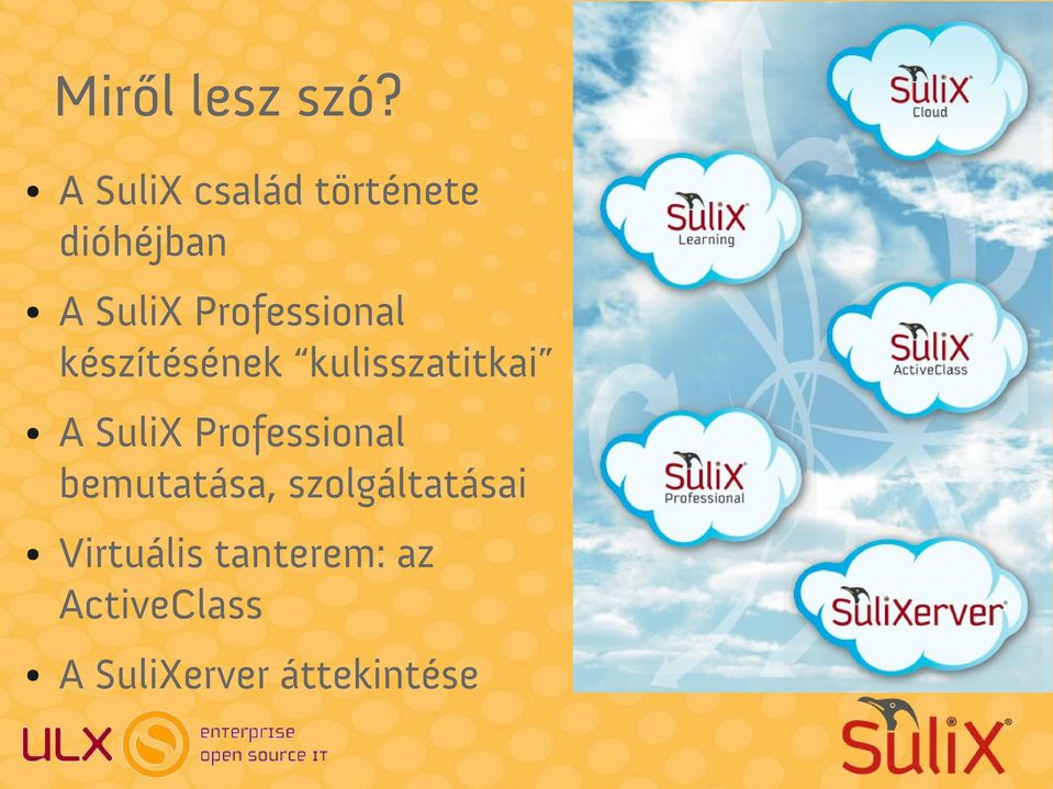Professional készítésének kulisszatitkai A SuliX