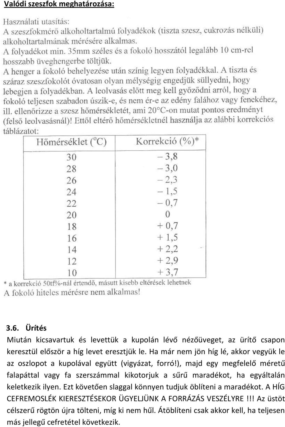 Ha már nem jön híg lé, akkor vegyük le az oszlopot a kupolával együtt (vigyázat, forró!